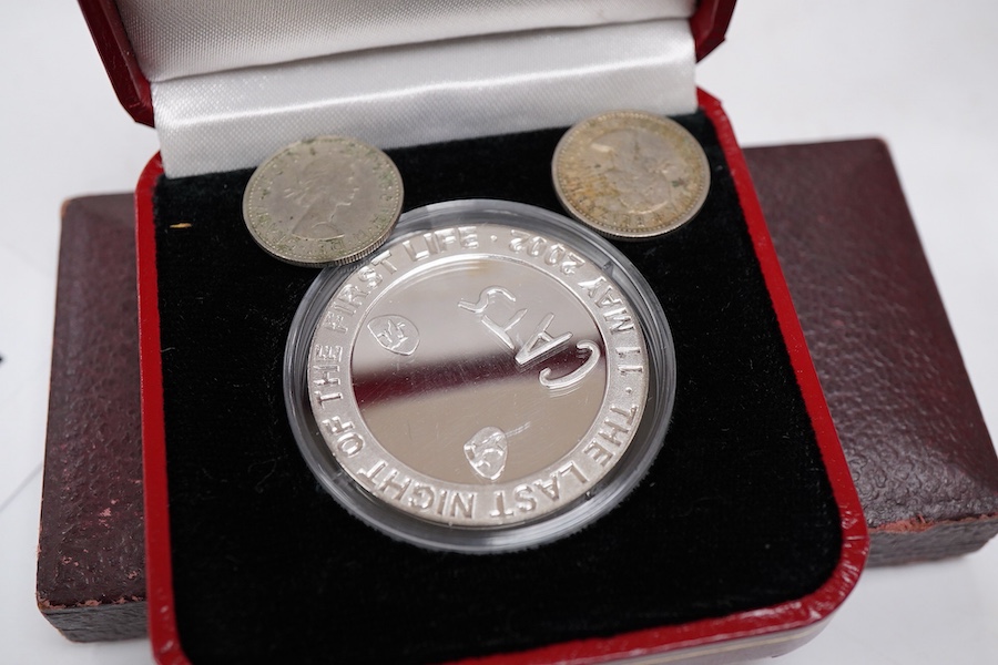 A group of silver etc. medals